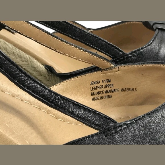 Kelsi Dagger Womens Black Open Toe Wedges - Picture 5 of 7